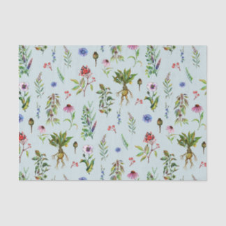 Kräuterpflanzen auf Minze Seidenpapier