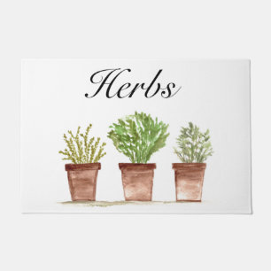 Kräuterpflanzen Thyme Rosemary Parsley Pflanze Pot Fußmatte