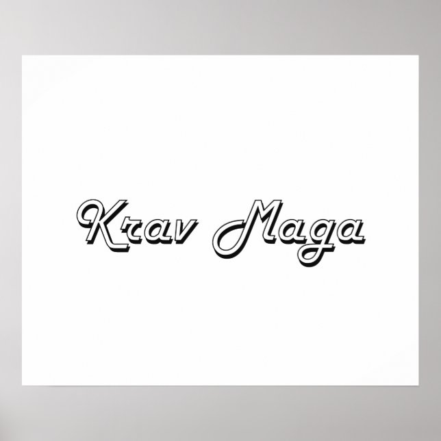 Krav Maga Classic Retro Design Poster (Vorne)
