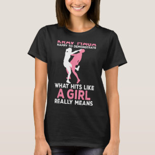 Krav Maga demonstriert Hits wie ein Girl Krav Maga T-Shirt