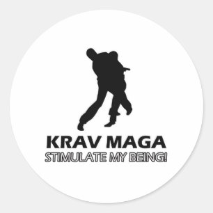 krav maga Entwurf Runder Aufkleber