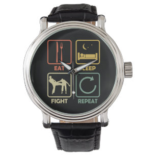 Krav Maga fight military martial arts Eat retro Armbanduhr