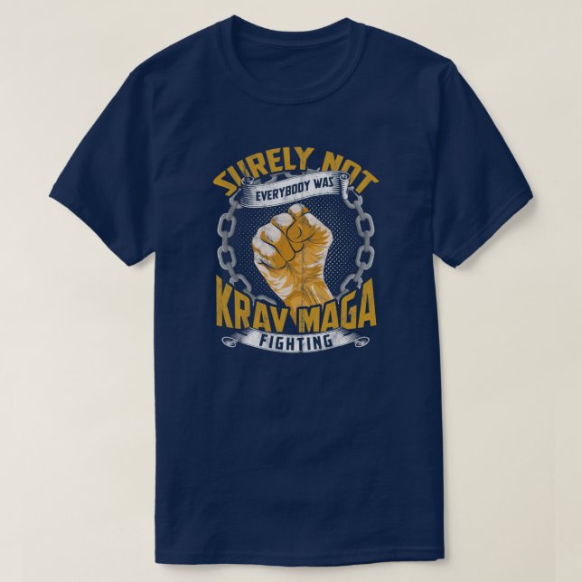 Krav Maga für den Kampf der Männer zur Selbstverte T-Shirt (Design vorne)