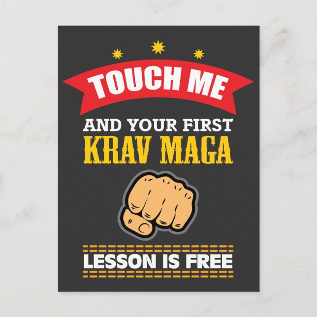 Krav Maga Gift Idee - Funny Martial Arts Shirt Postkarte (Vorderseite)