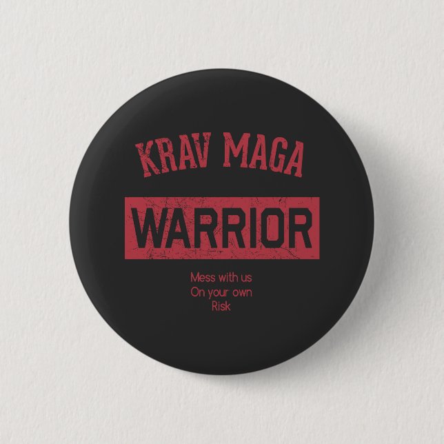 Krav Maga Krieger Button (Vorderseite)