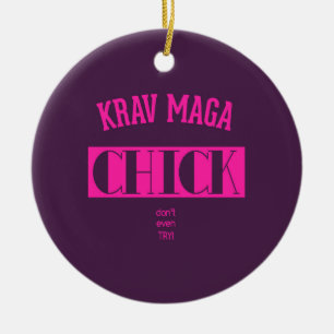 Krav Maga Küken - versuchen nicht einmal Keramik Ornament