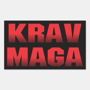 Krav Maga Rechteckiger Aufkleber