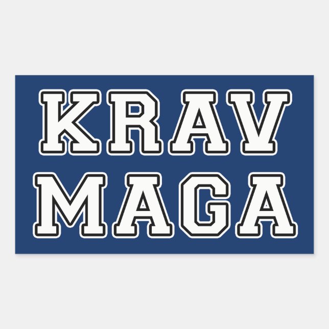 Krav Maga Rechteckiger Aufkleber (Vorderseite)