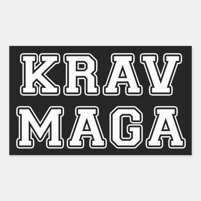 Krav Maga Rechteckiger Aufkleber (Vorderseite)