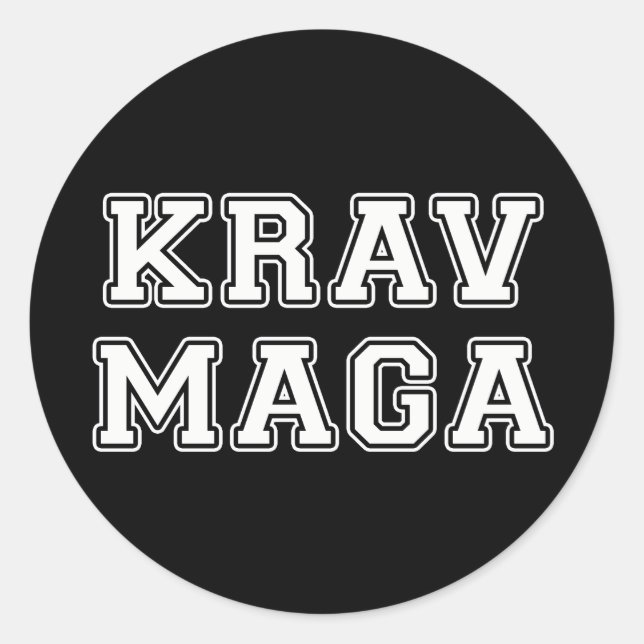 Krav Maga Runder Aufkleber (Vorderseite)