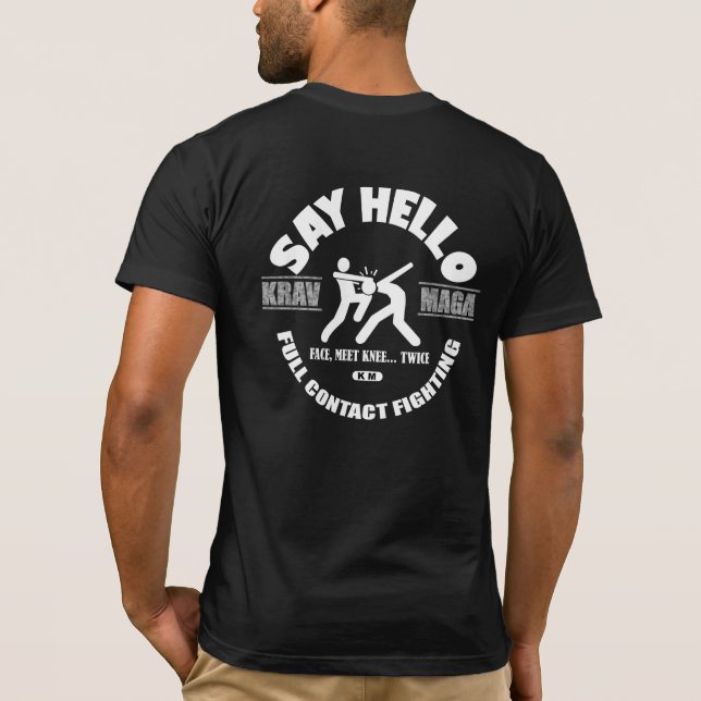 Krav Maga: Sagen Sie hallo Mangan T-Shirt (Rückseite)