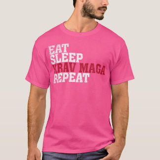 Krav Maga Shirt Geschenk essen Sleep Krav Maga Wie