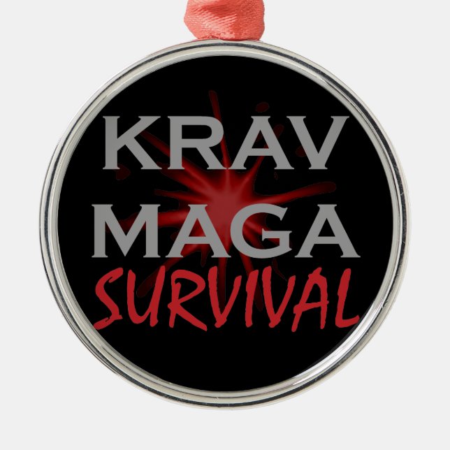 Krav Maga Silbernes Ornament (Vorne)