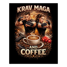 Krav Maga und Kaffee Poster