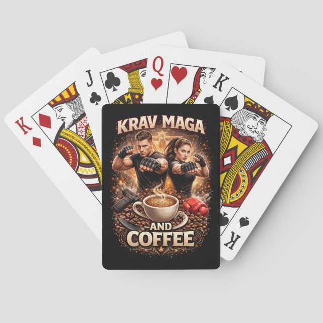 Krav Maga und Kaffee Spielkarten (Rückseite)