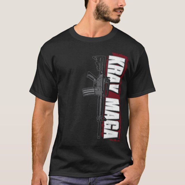 Krav Maga vertikales M16 T-Shirt (Vorderseite)