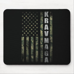 Krav Mega USA Amerikanische Flagge Camo Fan Vintag Mousepad