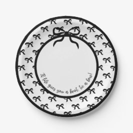 Krawatte a Bow (Große Bögen) 9" Platte Pappteller