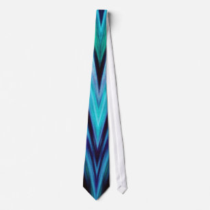 Krawatte, Abstrakte Blaue Zickzack-Chevron-Vorlage Krawatte