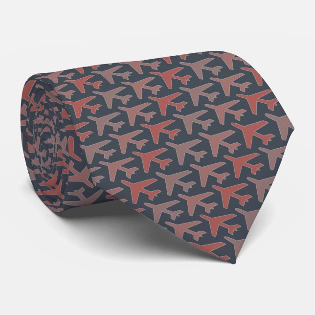 Krawatte Armani Red auf Charcoal Gray (Gerollt)