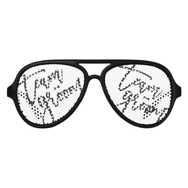 Krawatte-Bachelor-Party-Hochzeit im Team Groom Sonnenbrille (Vorderseite)