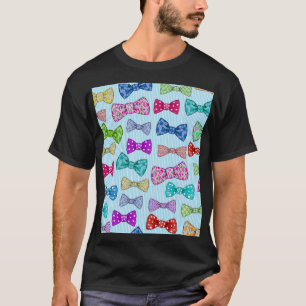 Krawatte, blaue Streifen, Aquarell. T-Shirt