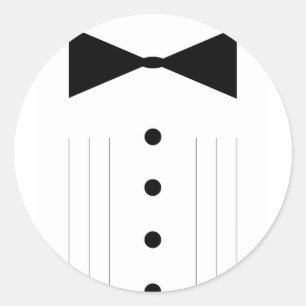 Krawatte Bowtie Tuxedo Runder Aufkleber