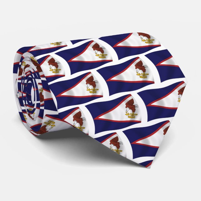 Krawatte der amerikanischen Flagge von Samoa (Gerollt)