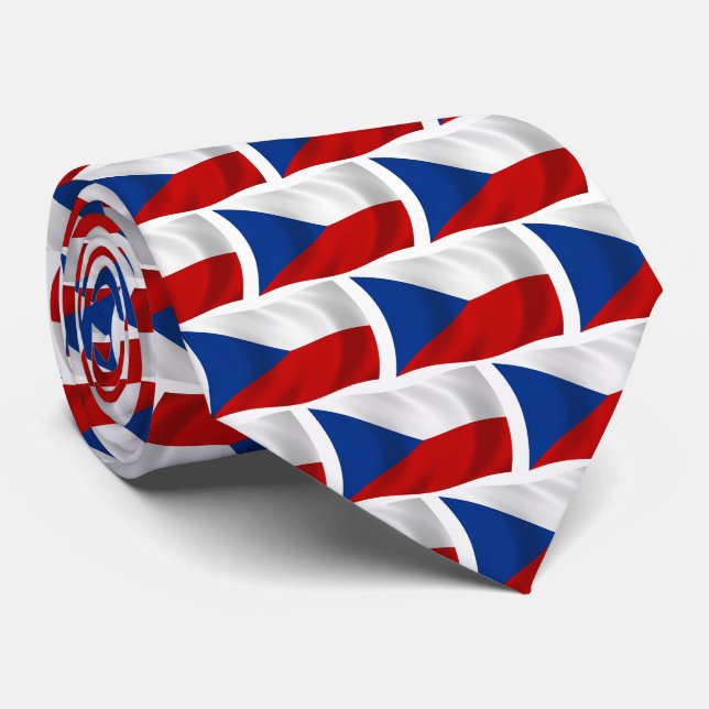 Krawatte der Flagge der Tschechischen Republik (Gerollt)