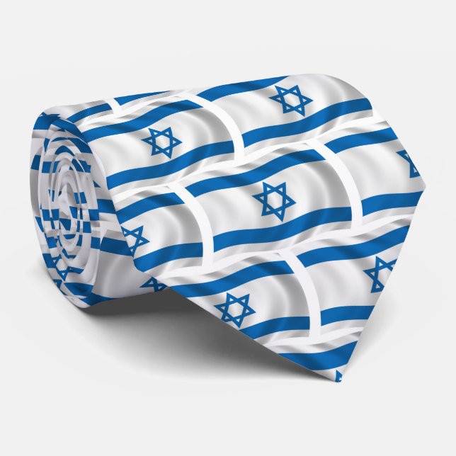 Krawatte der israelischen Flagge (Gerollt)