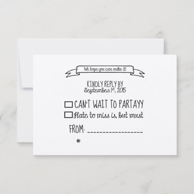 Krawatte der Knot-RSVP-Karte RSVP Karte (Vorderseite)