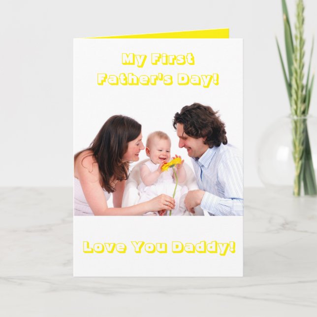 Krawatte des 1. Vaters...Foto-Karte zusammenlegen Karte (Vorderseite)