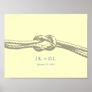 Krawatte des Personalisierten Ausdrucks "Knot" Poster