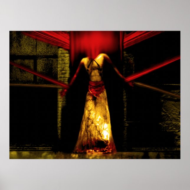 Krawatte des Teufels mit blutigen Ribbons Poster (Vorne)