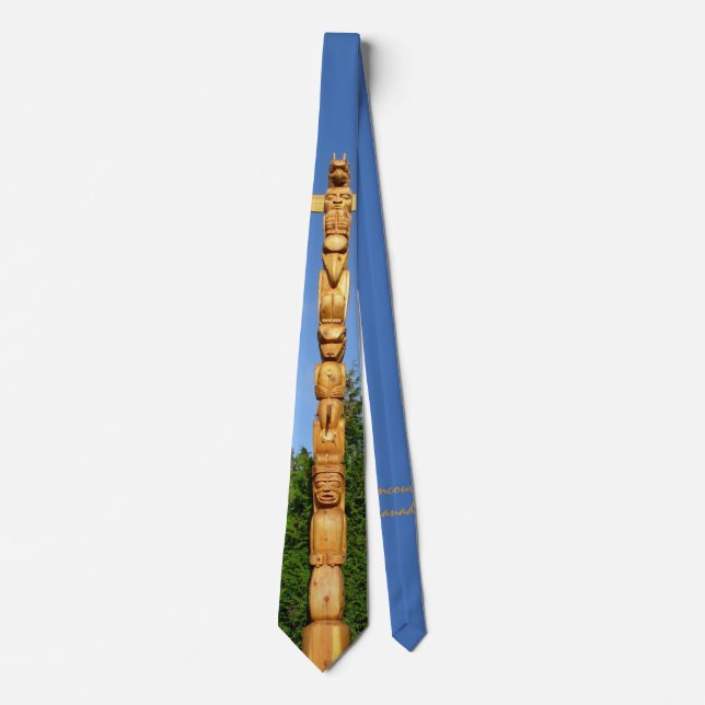 Krawatte des Totem Pole Art Krawatte Necktie (Vorderseite)