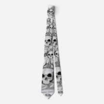 Krawatte des Totenkopfs/Necktie Skull and gold
