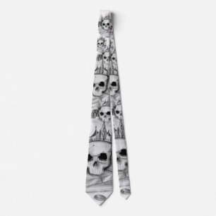 Krawatte des Totenkopfs/Necktie Skull and gold