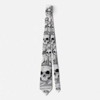 Krawatte des Totenkopfs/Necktie Skull and gold