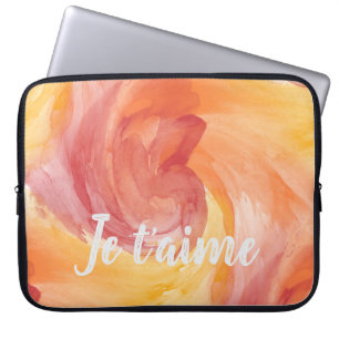 Krawatte-Dye Flame Rote Orangefarbene farbige Lieb Laptopschutzhülle