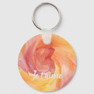 Krawatte-Dye Flame Rote Orangefarbene farbige Lieb Schlüsselanhänger