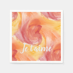Krawatte-Dye Flame Rote Orangefarbene farbige Lieb Serviette