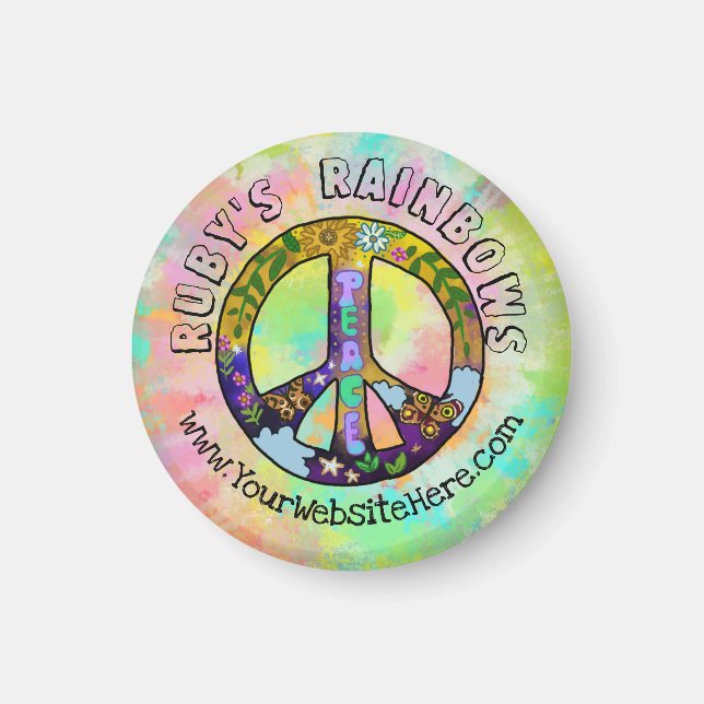 Krawatte-Dye-Kunst und Bohemisches Appreal Busines Magnet (Vorne)