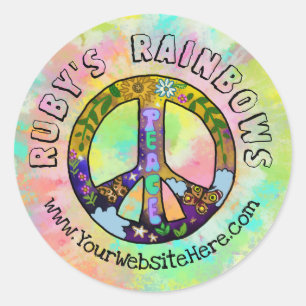 Krawatte-Dye-Kunst und Bohemisches Appreal Busines Runder Aufkleber