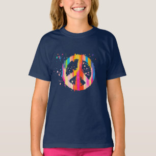 Krawatte Dye Peace Signature Hippie Bohemisch Fest T-Shirt