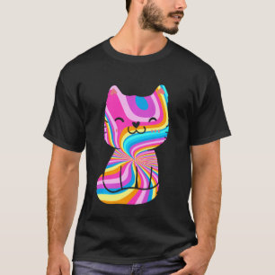Krawatte Dye Psychedelic Cat Kitty Owner Furry Pet T-Shirt