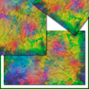 [Krawatte-Dye] Psychedelische Regenbogenfarben Seidenpapier