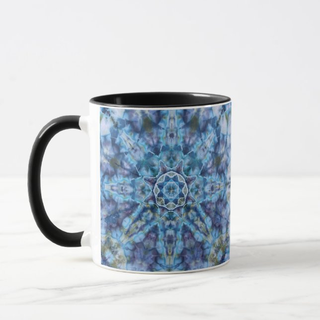 Krawatte-Dye-Tasse - Blue Mandala Tasse (Links)