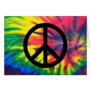 Krawatte Dyed Black Peace Sign