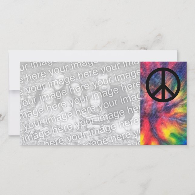 Krawatte Dyed Black Peace Sign (Vorderseite)