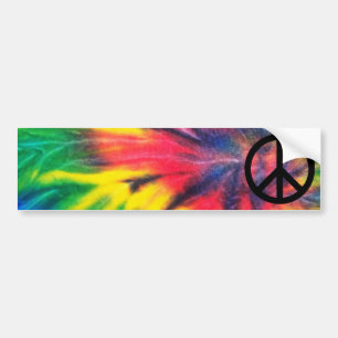Krawatte Dyed Black Peace Sign Autoaufkleber